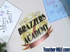 Sensual Big melons Teachers And Students Fuck Wild video-16