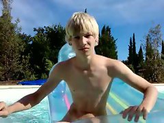 teenie fellow naked swimming in pool
