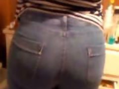 Phat Naughty bum Monique In Jeans Again