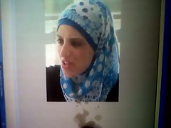 Cumshot Tribute to Arab hijab vixen Nasira