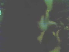 Night vision video of young lady stroking penis