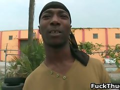Ebony thug riding some white gay dick part3