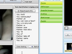 attractive dark haired play with pen on chatroulette