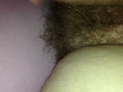 very hairy butt and slit