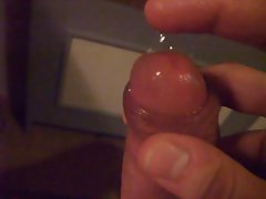 playing with my dick head and precum