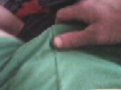 In green boxers