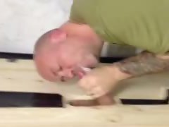 Glory hole blow job