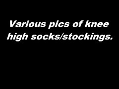 Opaque ebony knee high socks stockings