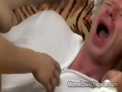 Randy strapon momma caresses adult babys thick dong