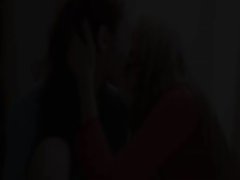 Two lesbos in love pose vaginas