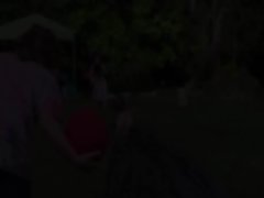 18 years old alluring couple banging in garden