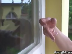 Granny rides her neighbour'_s penis
