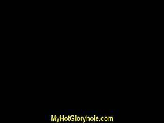 Gloryhole dick sucking - Lets clean this white penis 14
