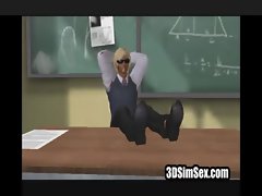 3D teacher screwed younger young lady