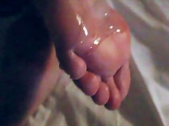 Cum over Girlfriend&#039;s sl33py soles