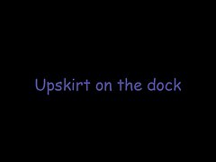 Upskirt on the dock