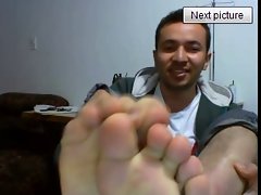 straight lads feet on webcam - latin feet