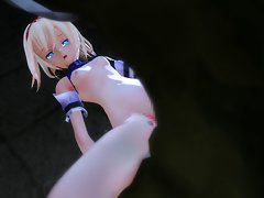MMD Sex - Lizard monster attacks Alice (Touhou)