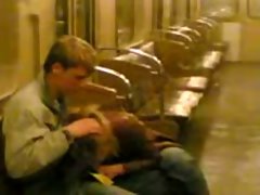 Cock sucking in train