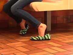 Chasity Toms shoeplay barefoot restaurant Full Video