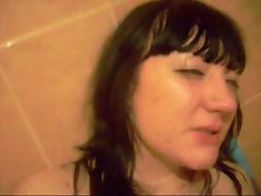 Seductive russian obese luscious teens fuck at bathroom