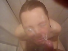 Shower Dirty wife Facial