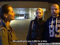 Gorgeous Czech Pair Gets Money for Girlfriend Exchange