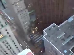 43rd floor balcony cock sucking and cumshot