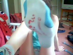 Teenager webcam open sock feet foot