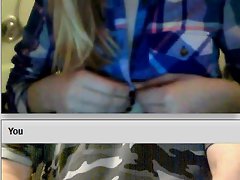 Chatroulette young woman demonstrates knockers for me