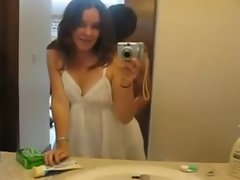 Amateur couple bathroom cock sucking