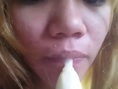 Filipina cutie with banana & cream