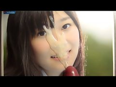 Cumtribute for Sensual japanese idol Rino Sashihara