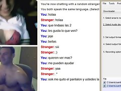 Omegle lasses show knockers for my video