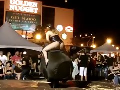 Sexiest funny thong on mechanical bull