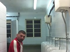 Two thugs in public toilet