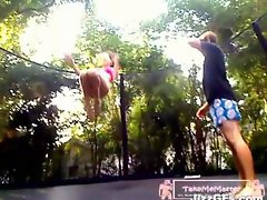 Saucy teen Gets A Creampie On The Trampoline