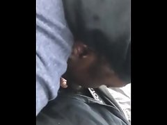 GETTING MY DICK SUCKED IN THE CAR WE GOT CAUGHT!