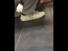 Teenie Frigged In Filthy Public Bathroom Stall