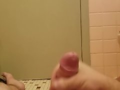 Jerking off in friends bathroom