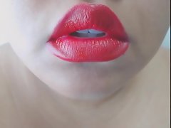 Crimson Lip liner Application Tease.